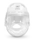Head guard for children, official model World Karate Federation WKF Approved, white