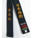Cinturón negro KAMIKAZE algodón GROSOR ESPECIAL, calidad Premium