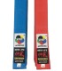 Pack Cintura da competizione rossa e blu KAMIKAZE KATA "NEW LIFE Premium", cotone larghezza speciale, WKF Approved