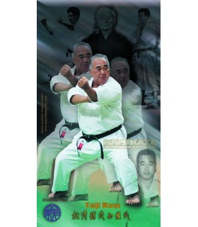 Poster-collage del maestro Taiji Kase, a colore, 40x70 cm (Shotokan ryu kase ha)