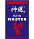 KAMIKAZE BLUE competition belt "KATA-MASTER" SILK-SATIN, WKF APPROVED 