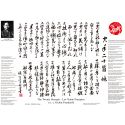 Dojo scroll (kakemono) "The twenty Precepts" of master Funakoshi. English translation. A3