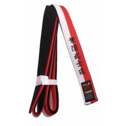 Cinturón Shureido rojo, blanco y negro especial RENSHI